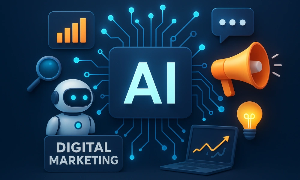 Top 10 AI sports tools transforming sports in 2025 with a baseball player swinging, a digital brain, and a wireframe runner.